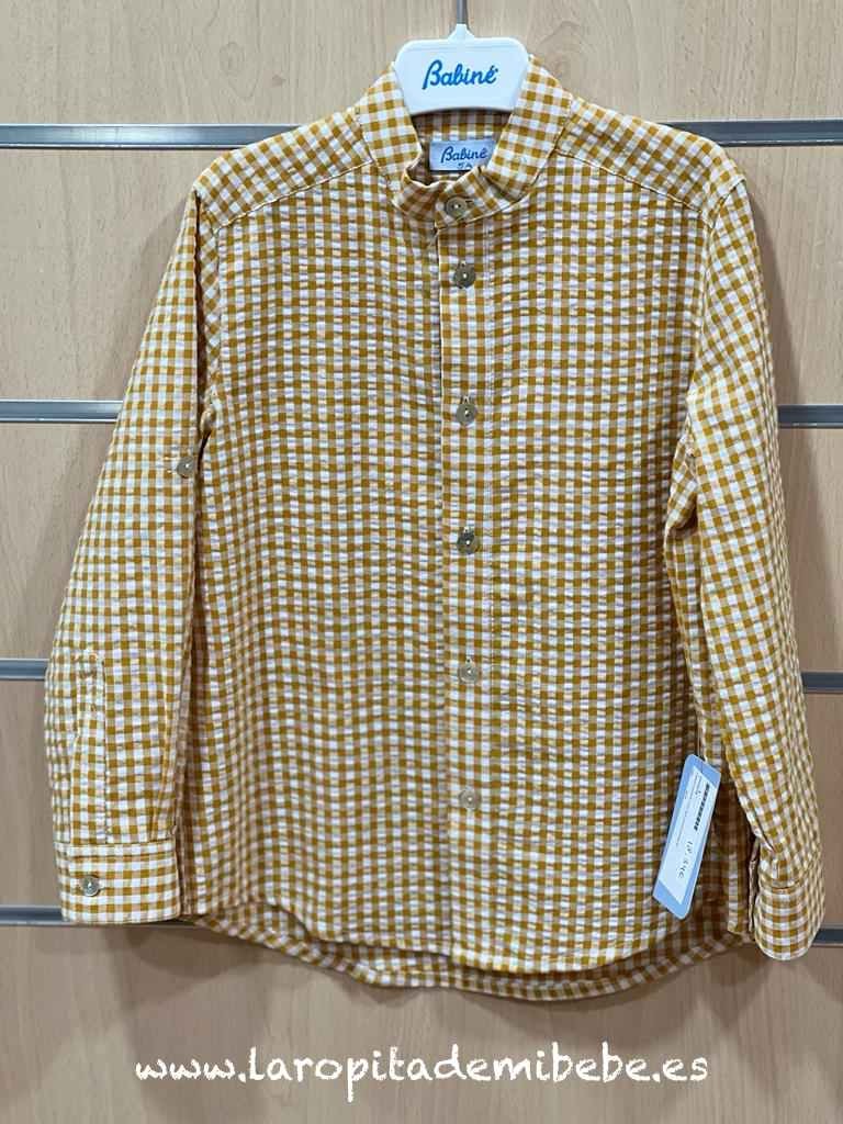 camisa-cuadros-mostaza-babine