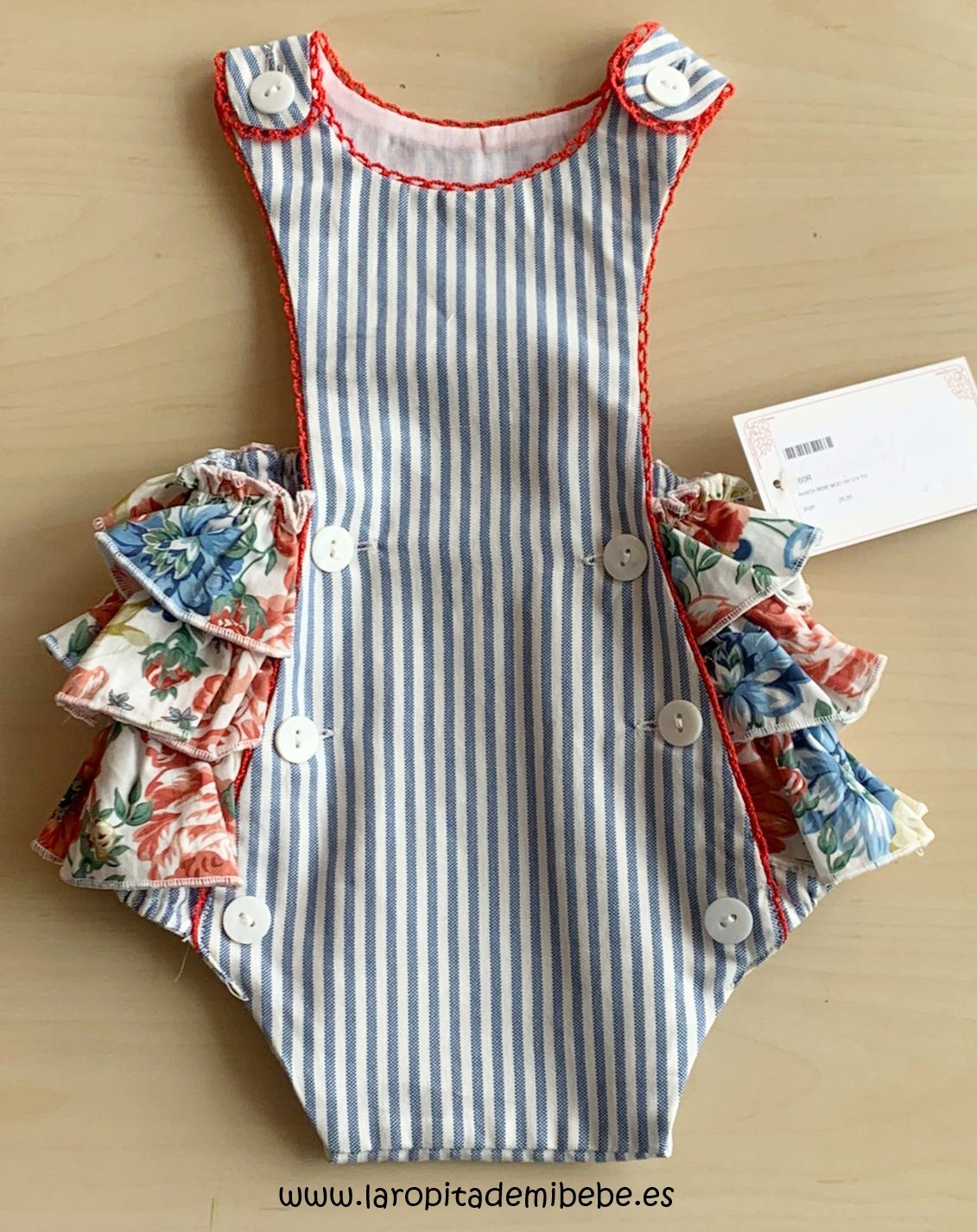 pelele-rayas-y-volantes-flores-glory-bebe