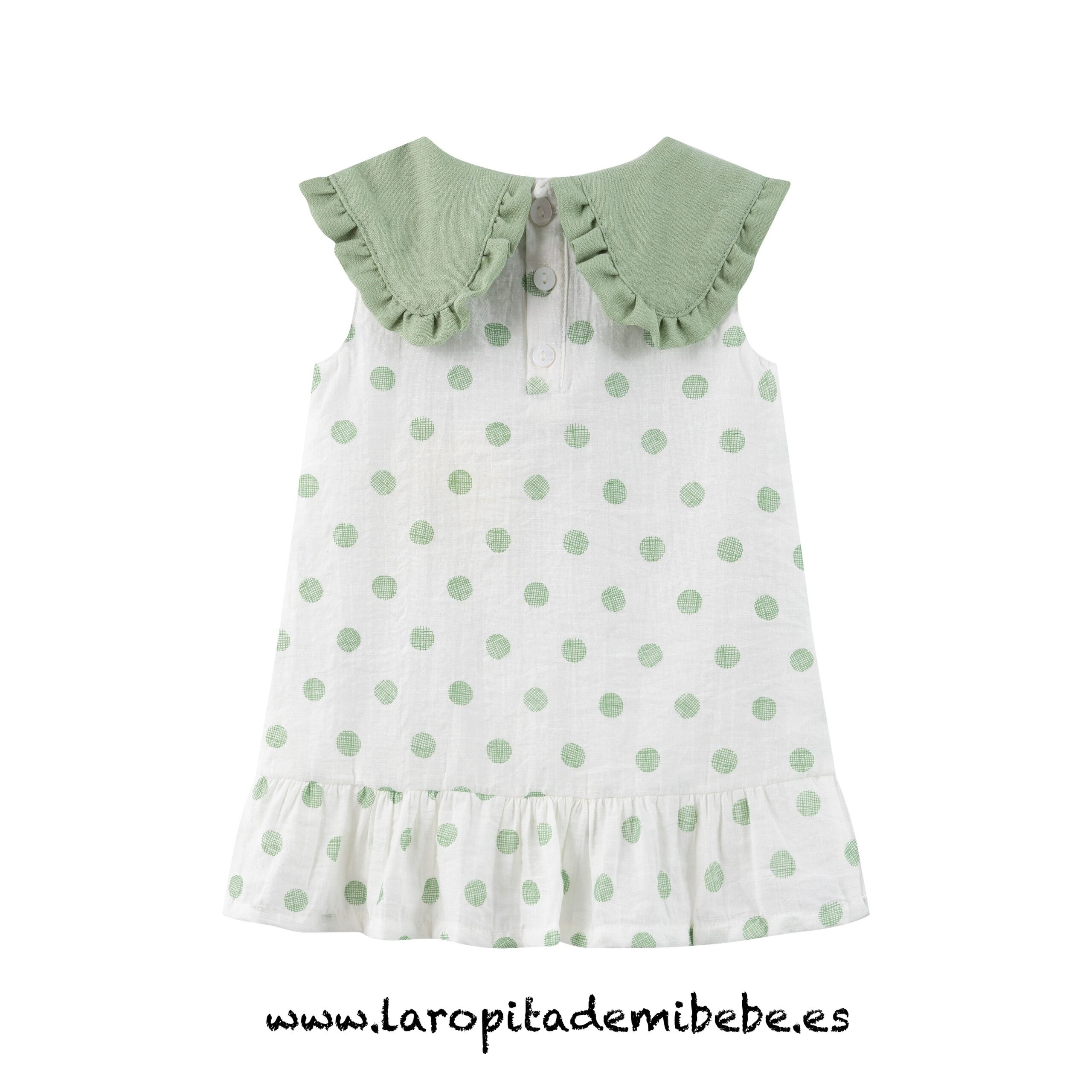 vestido-lunares-verdes-bebe