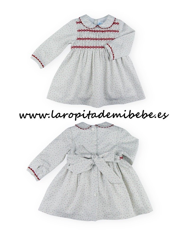 vestido-nina-topos-granate-leonor-sardon