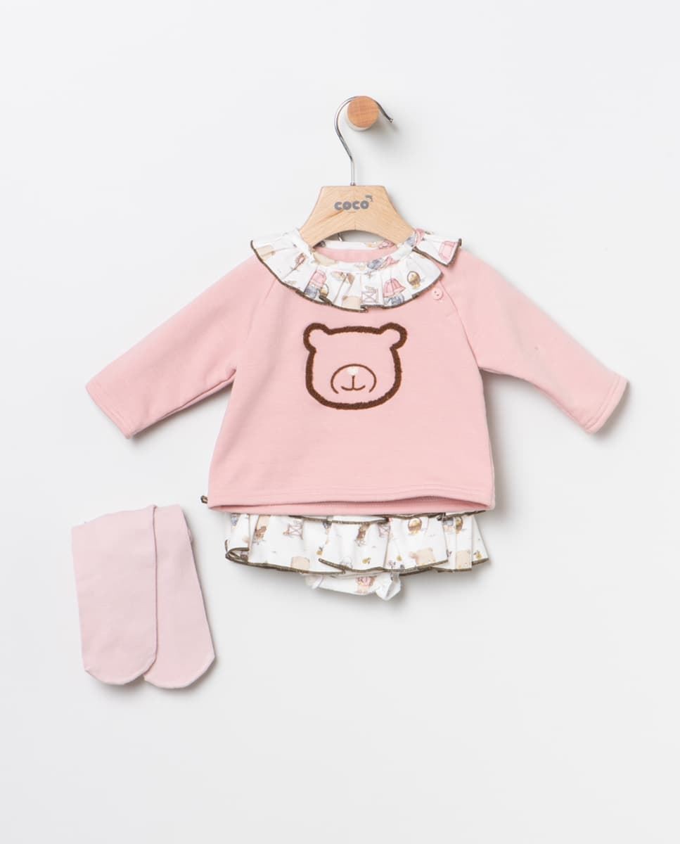 Conjuntos-sudaderabragaleotardo-osito-coco-aqua